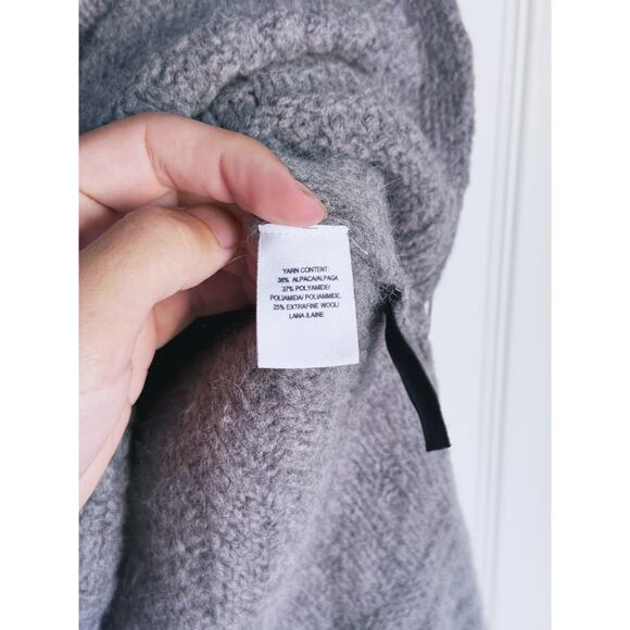 Derek Lam 10 Crosby Gray Chunky Knit Turtleneck Sweater Vest Alpaca Small Luxury - Picture 7 of 8